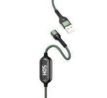 Дата кабель Usams US-SJ423 U48 Digital Display USB to Lightning (1.2m) (00000036174_2)