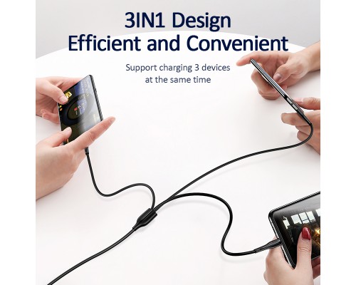Дата кабель Usams US-SJ374 U38 3IN1 Charging Cable 1m (00000034465_2)