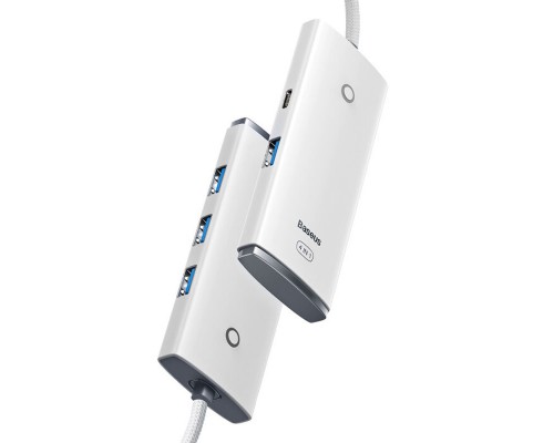 Переходник HUB Baseus Lite Series 4-Port Type-C HUB Adapter (Type-C to USB 3.0*4) 25cm (WKQX) (00000057579_1)