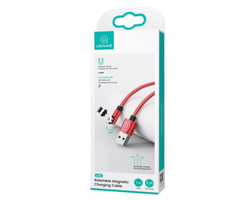 Дата кабель USAMS US-SJ472 U59 Lightning Rotatable Magnetic (1m) (00000051944_1)