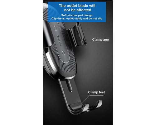 Автодержатель с БЗУ Baseus Gravity Wireless Air Vent (00000023415_1)