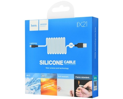 Дата кабель Hoco X21 Silicone Lightning Cable (1m) (00000031178_1)