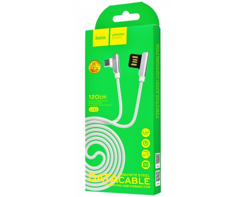 Дата кабель Hoco U42 Exquisite Steel Micro USB Cable (1.2m) (00000030908_2)