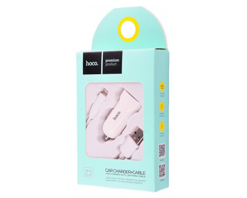 АЗУ Hoco Z2 Charger + Cable (Lightning) 1.5A 1USB (00000030971_1)