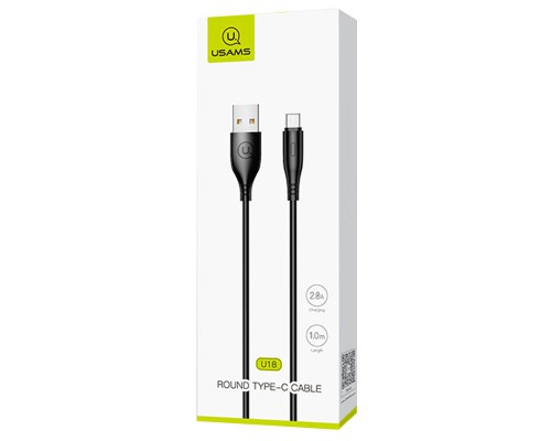 Дата кабель USAMS US-SJ267 U18 Round Type-C Cable (1m) (00000051936_1)