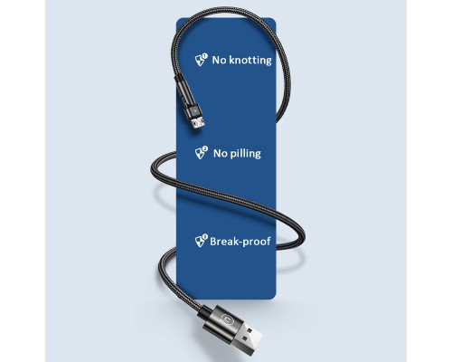 Дата кабель USAMS US-SJ478 U60 Rotatable USB to MicroUSB (1m) (00000042604_1)