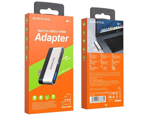 Переходник Borofone DH2 Type-C to HDMI+USB3.0 (00000056869_1)