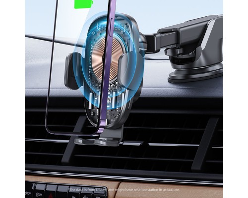 Автодержатель с БЗУ Usams US-CD187 15W with Colorful Light (00000062683_1)