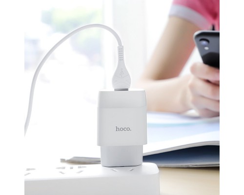 СЗУ Hoco C72A (1USB/2.1A) + MicroUSB (00000041728_1)