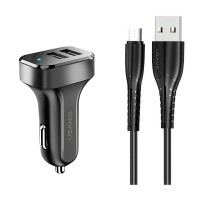 АЗУ Usams C13 2.1A Dual USB + U35 Micro USB cable (1m) (00000036190_1)