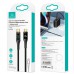 Дата кабель USAMS US-SJ591 Type-C to Type-C PD 100W Transparent Digital Display Cable (2m) (00000062629_1)