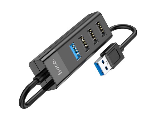 Переходник Hoco HB25 Easy mix 4in1 (USB to USB3.0+USB2.0*3) (00000055842_1)