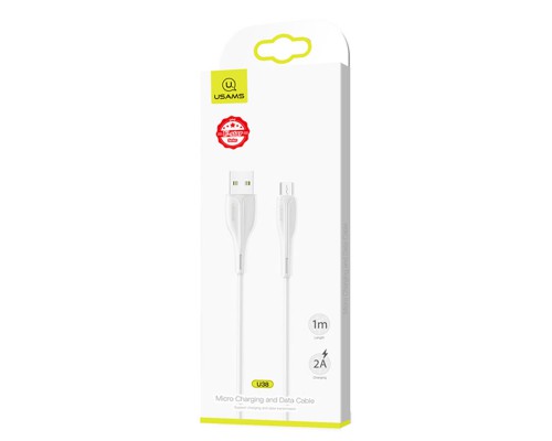 Дата кабель Usams US-SJ373 U-38 USB to MicroUSB 2A (1m) (00000051914_1)