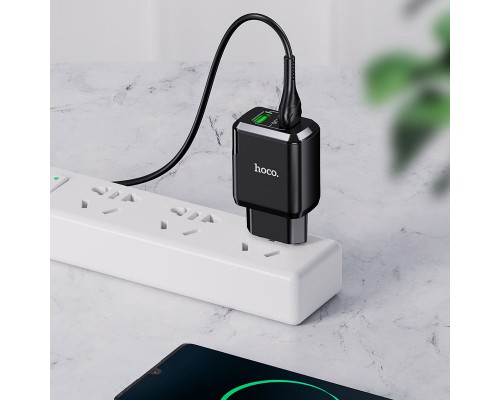 СЗУ HOCO N6 QC3.0 (2USB/3A) + USB - MicroUSB (00000049065_2)