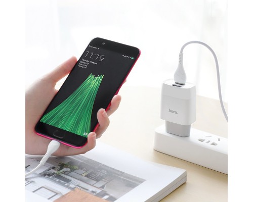 СЗУ HOCO C73A (2USB/2.4A) + microUSB (00000036214_1)