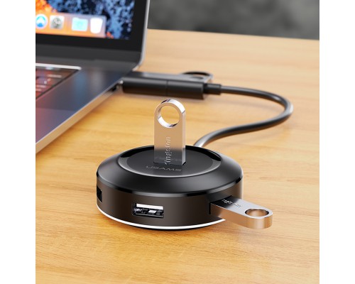 Адаптер USAMS US-SJ416 4 USB HUB Smart Adapter USB3.0+Type-C3.0 (00000034534_1)