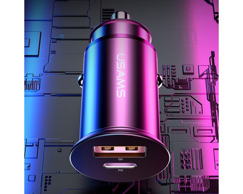 АЗУ USAMS US-CC097 C15 QC4.0+PD3.0 Fast Charging Car Charger (00000034520_1)
