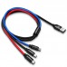 АЗУ Baseus Digital Display Dual USB 4.8A Car Charger 24W with Three Primary Colors 3-in-1 Cable USB (00000039342_1)