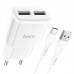 СЗУ HOCO C88A (2USB/2.4A) + Type-C (00000055840_1)