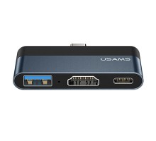 Переходник HUB Usams US-SJ492 Type-C Mini Hub (USB + HDMI + Type-C) (00000049256_1)
