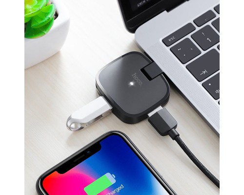 Переходник HUB Hoco HB11 Type-C to 3 USB (00000038289_1)