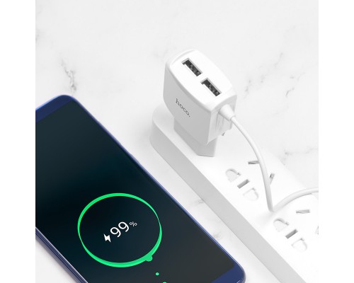 СЗУ Hoco C59A (2USB/2.4A) + Type-C (00000039224_1)