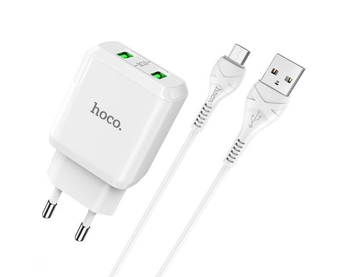 СЗУ HOCO N6 QC3.0 (2USB/3A) + USB - MicroUSB (00000049065_1)