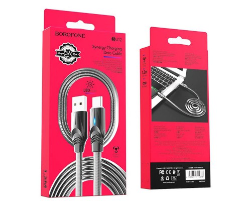 Дата кабель Borofone BU12 Synergy USB to Type-C (1.2m) (00000055366_1)