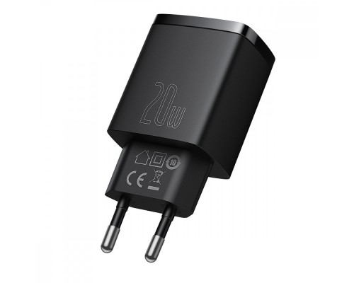 СЗУ Baseus Compact Quick Charger 20W QC+ PD (Type-C + 1USB) (CCXJ-B) (00000048312_1)