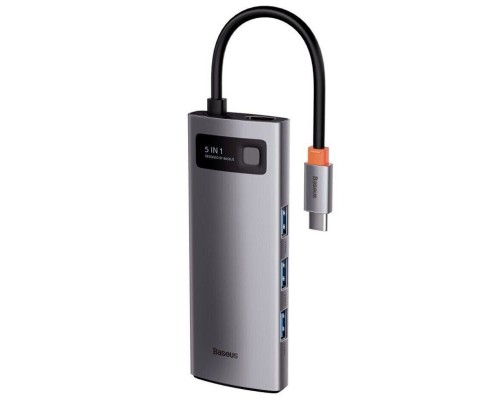 Переходник HUB Baseus Metal Gleam Series 5-in-1 Multifunctional 30Hz (WKWG020013) (00000057576_1)
