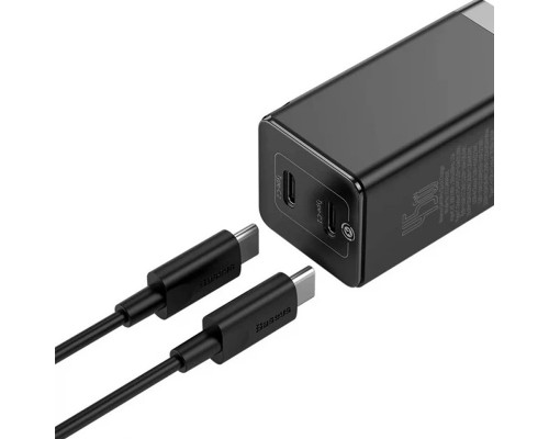 СЗУ Baseus GaN2 QC (2 Type-C/ 45W) + кабель Type-C to Type-C 65W (CCGAN) (00000048646_2)