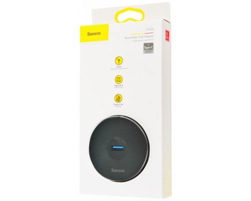 Переходник HUB Baseus Round Box Type-C to USB 3.0 + 3USB 2.0 (CAHUB-G) (00000031222_2)