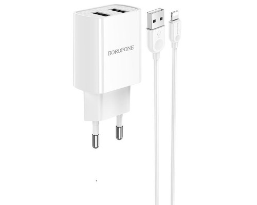 СЗУ Borofone BA53A Powerway (2USB/2.1A) + MicroUSB (00000055346_2)