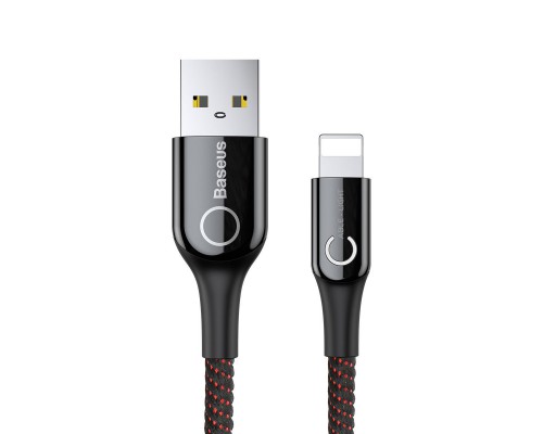 Дата кабель Baseus C-shaped (со световым индикатором) USB to Lightning 2.4A (1m) (CALCD) (00000027364_1)