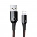 Дата кабель Baseus C-shaped (со световым индикатором) USB to Lightning 2.4A (1m) (CALCD) (00000027364_1)
