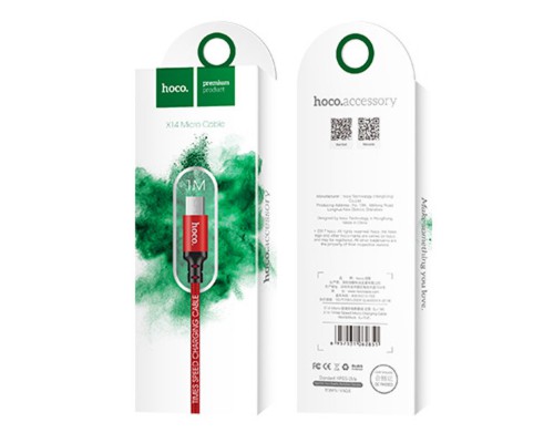 Дата кабель Hoco X14 Times Speed Micro USB Cable (1m) (00000030814_4)