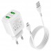 СЗУ HOCO N6 QC3.0 (2USB/3A) + USB - MicroUSB (00000049065_1)