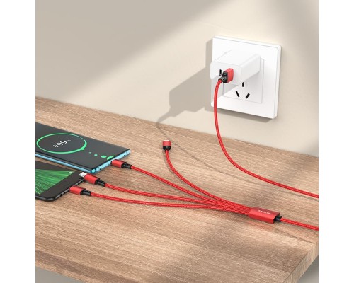 Дата кабель Borofone BX72 USB to 3in1 (1m) (00000056907_2)