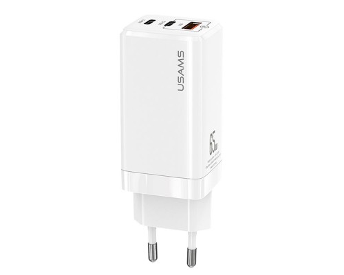 СЗУ Usams US-CC110 GaN Mini 65W (2Type-C/1USB QC) (00000039674_1)