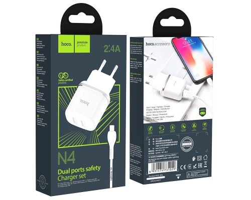 СЗУ Hoco N4 (2USB/2.4A) + Lightning (00000048809_1)