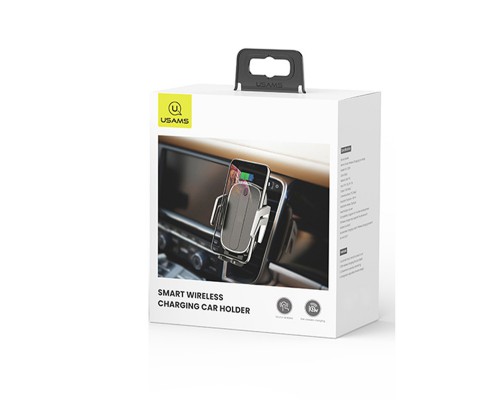 Автодержатель с БЗУ USAMS US-CD100 Automatic Touch Induction Wireless Charging (Air Vent) (00000034524_1)