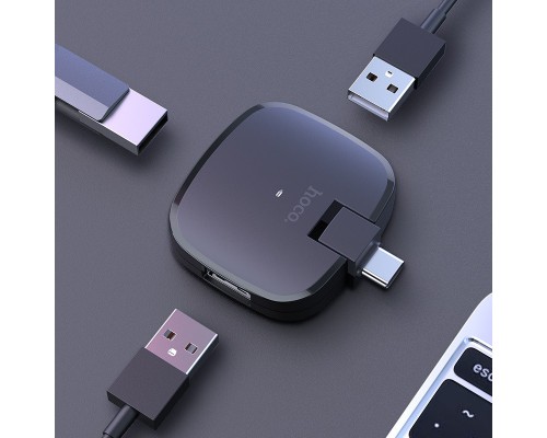 Переходник HUB Hoco HB11 Type-C to 3 USB (00000038289_1)
