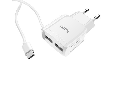 СЗУ Hoco C59A (2USB/2.4A) + Type-C (00000039224_1)