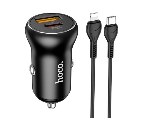 АЗУ Hoco NZ5 Smooth road PD30W + QC3.0 + Type-C to Lightning (00000055920_1)