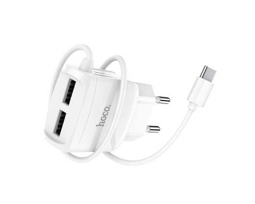 СЗУ Hoco C59A (2USB/2.4A) + Type-C (00000039224_1)