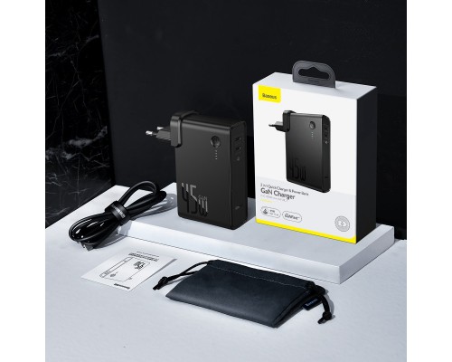 СЗУ + Power Bank 2in1 Baseus GaN QC (2 Type-C/ 45W) 10 000 mAh (PPNLD) (00000048653_1)