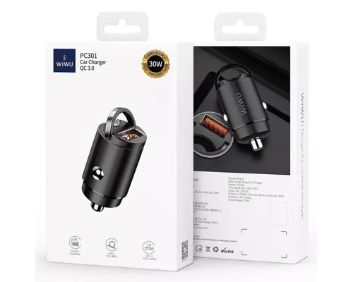 АЗУ WIWU PC301 Mini Car Charger (USB-A QC 4.0/30W/5A) (00000050503_1)