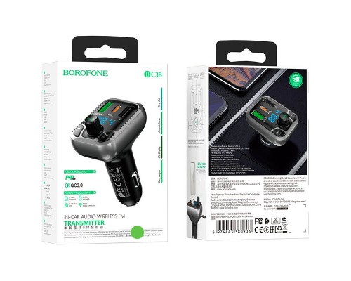 АЗУ FM модулятор Borofone BC38 Flash Energy PD20W+QC3.0 (00000057069_1)