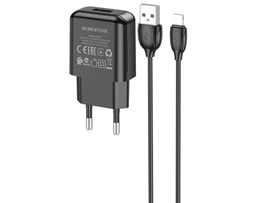 СЗУ Borofone BA64A Single port + Lightning (00000056918_2)