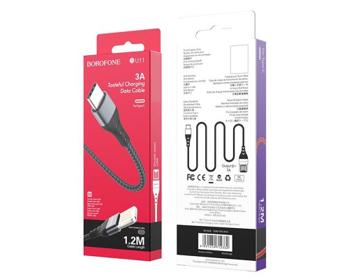 Дата кабель Borofone BU11 Tasteful USB to Type-C (1.2m) (00000056975_1)